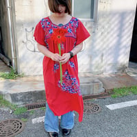 Hand embroidery Mexican dress