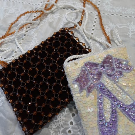 Vintage beads mini bag
