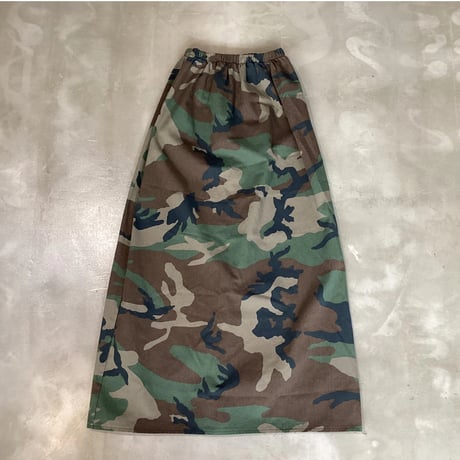 Military remake long skirt
