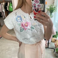 80s' flower summer knit