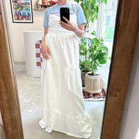 Back lace up white dress