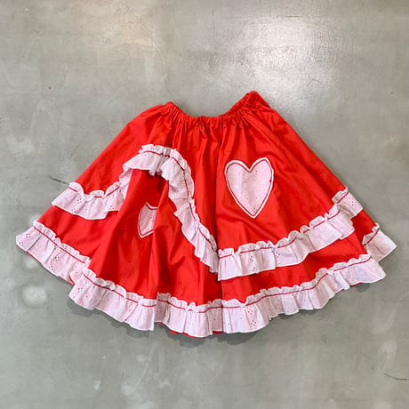 Hand made heart pocket volume skirt