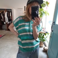 80s' border knit tops