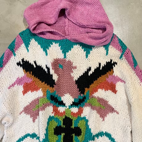 80s' hand made hoodie knit
