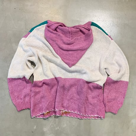 80s' hand made hoodie knit