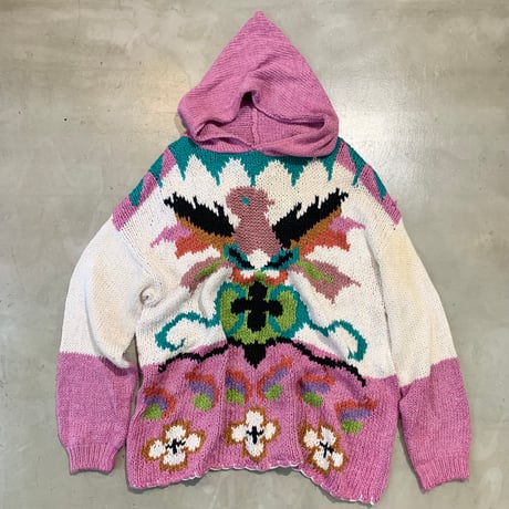 80s' hand made hoodie knit
