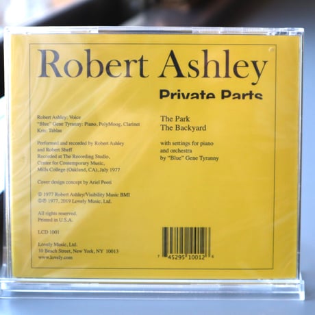 ROBERT ASHLEY / PRIVATE PARTS ( CD )