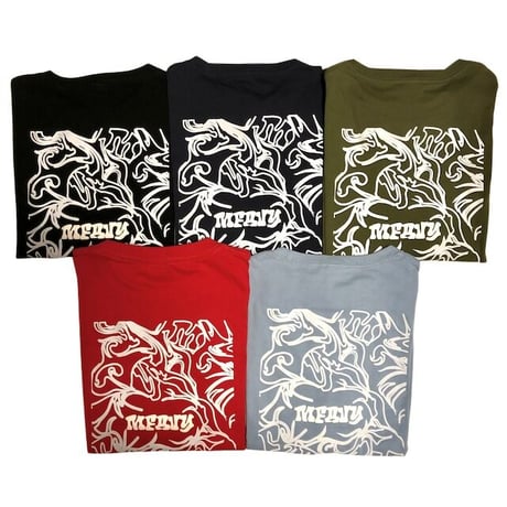 BIGsize/MFAVY マーブルプリントTシャツ