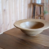 クリのリムボウル 25.8cm｜八ヶ岳山麓産｜アンモニアスモーク〈ガラスコーティング〉【v1147】