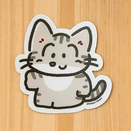 サバトラ猫 ステッカー