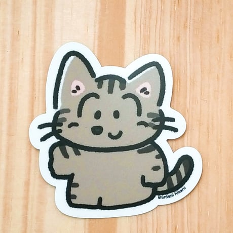 キジトラ猫 ステッカー