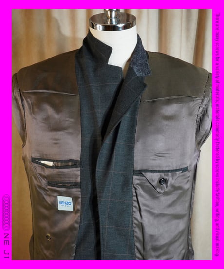 1990's KENZO Window Pane Suit