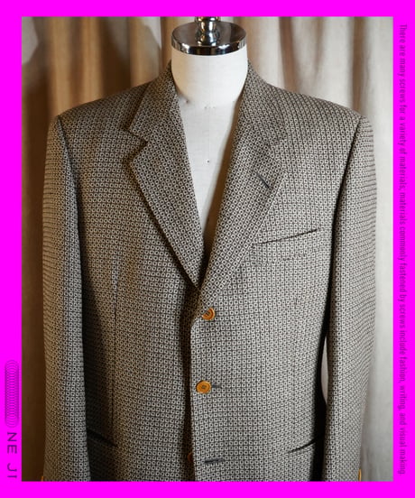 1990's ROMEO GIGLI Geometric Tweed 3B Jacket
