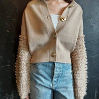 MIDVEIN スリーブデザインショートカーディガン