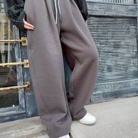 MIDVAIN 裏起毛カーブデザインスウェットパンツ