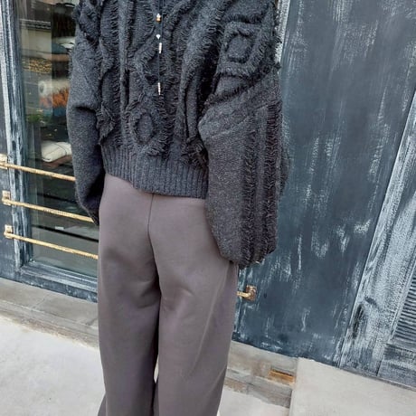 MIDVAIN 裏起毛カーブデザインスウェットパンツ