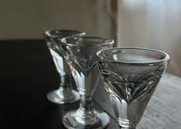 Bistro Glass Set gof 3　厚底トロンプヨイユ