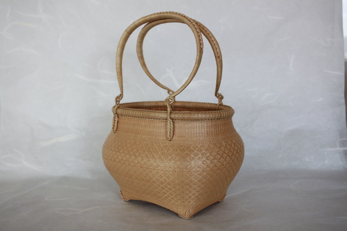 プラニー工房 蓋なし竹籠（プレーン） | 麻乃屋【Asanoya Kyoto】