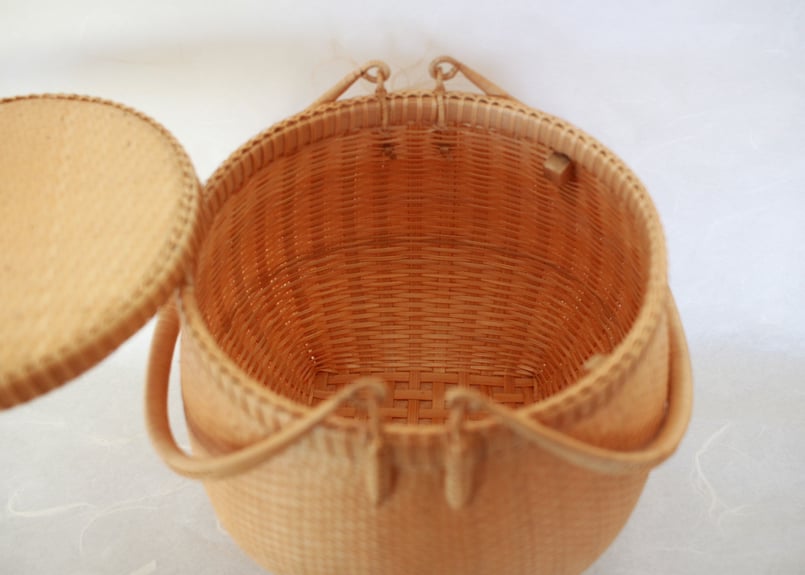 プラニー工房 蓋付きバスケット 内張りなし | 麻乃屋【Asanoya Kyoto】