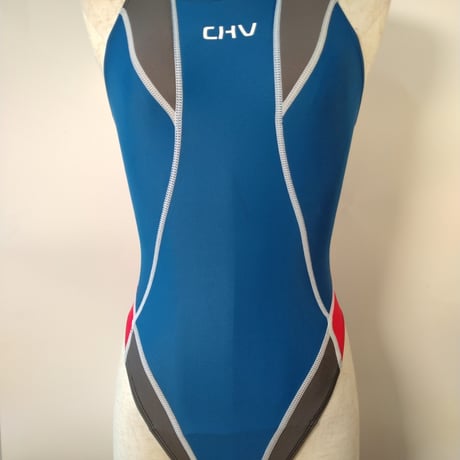 CHV Ojipi Company スポーツ用ワンピース水着 青/白 CHV Ojipi Company スポーツ用ワンピース水着 青/白