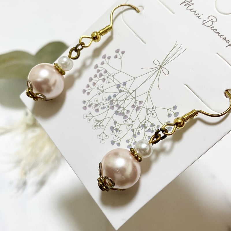 大ぶりピアス♥︎ゴールドピアス シルバーピアス ハンドメイド