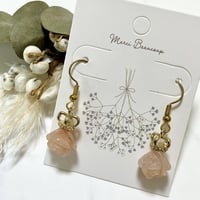 ピンク淡水エジソンパール ジャーマンフックピアス 18k ピンク淡水エジソンパール ジャーマンフックピアス 18k