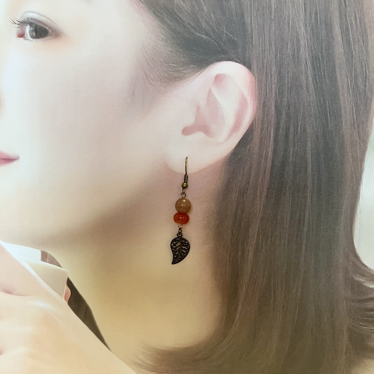 ハンドメイド　フックピアス 65e2e4af4a94c2ea6e04dd2f870d34