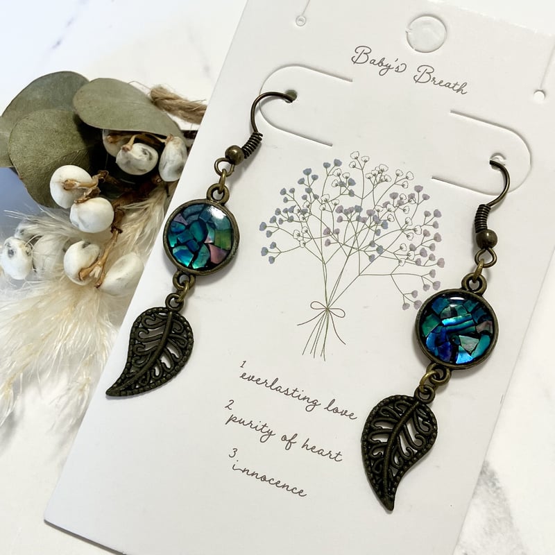 やの　ガラス　レジン　フックピアス やの　ガラス　レジン　フックピアス