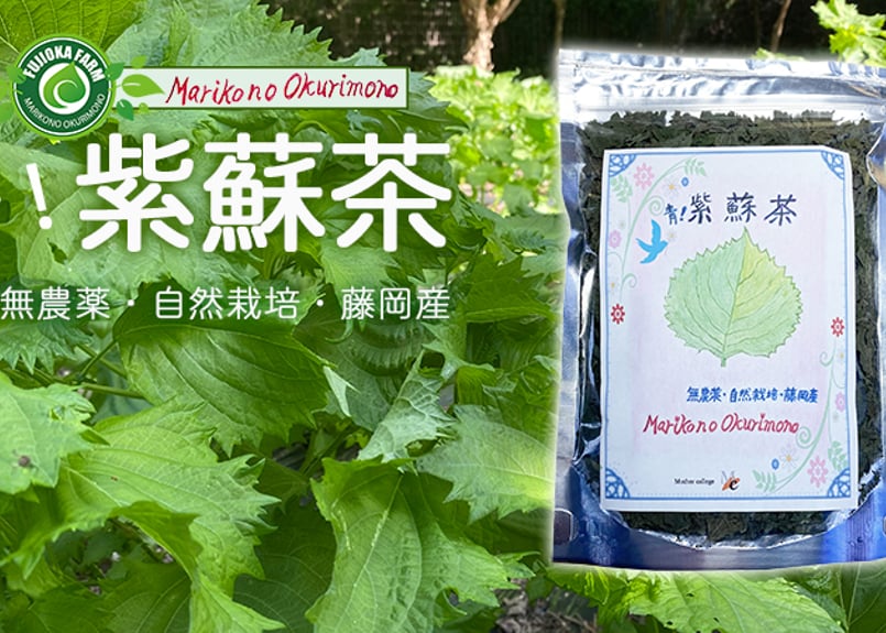 無農薬自然栽培の青！紫蘇茶 | MARIKOのおくりもの