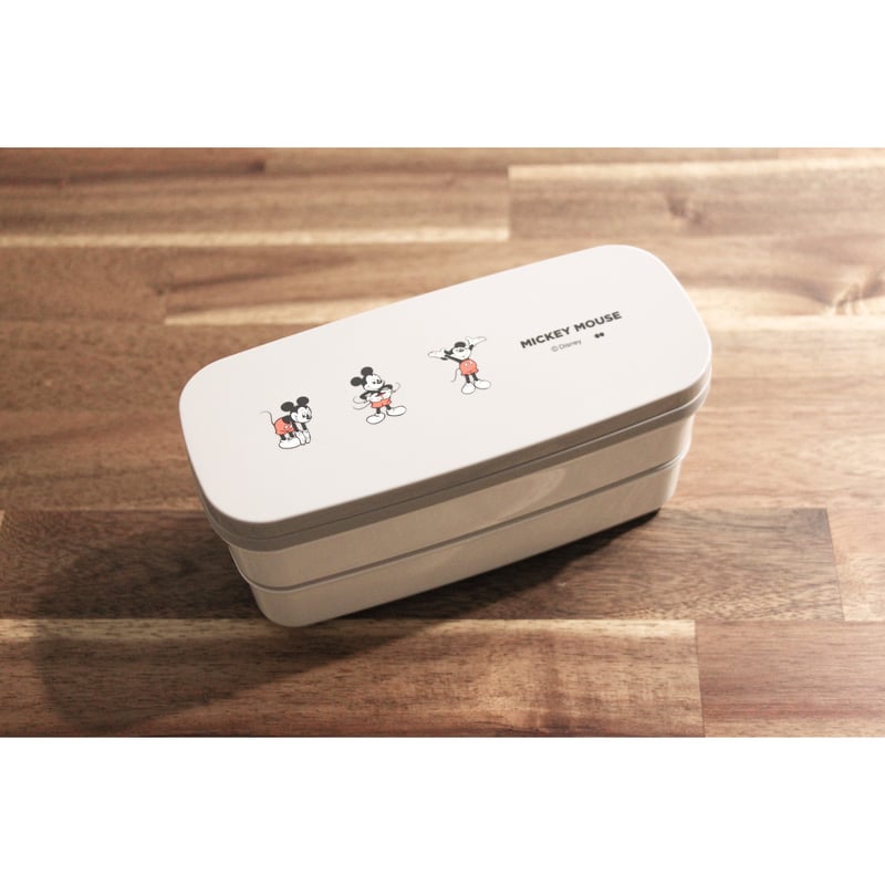 2段ランチボックス(箸付き) ミッキー Warm-up | people like store