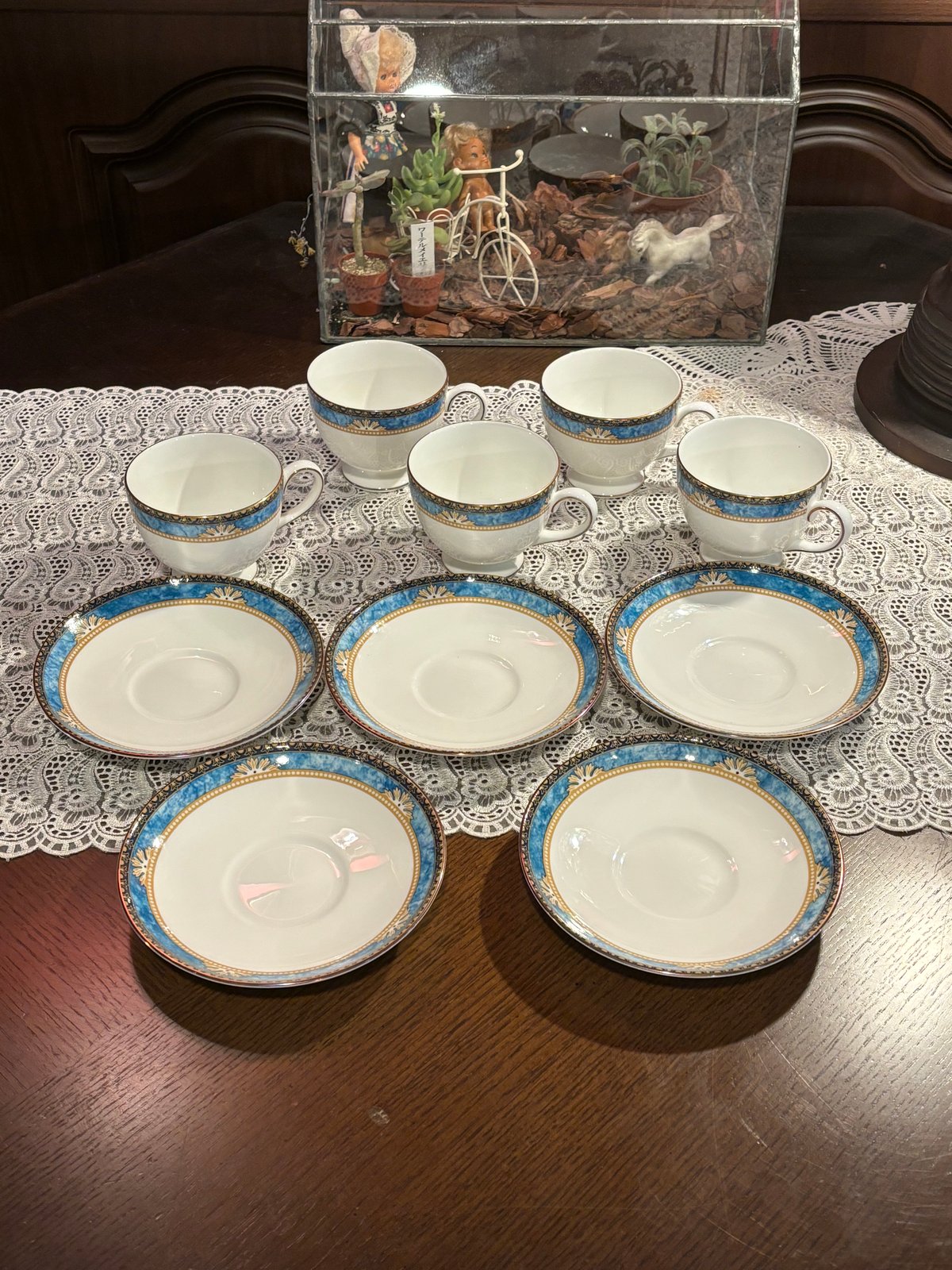 WEDGWOOD CURZON ウェッジウッドカーゾン カップ&ソーサー5客セット | アンテ...