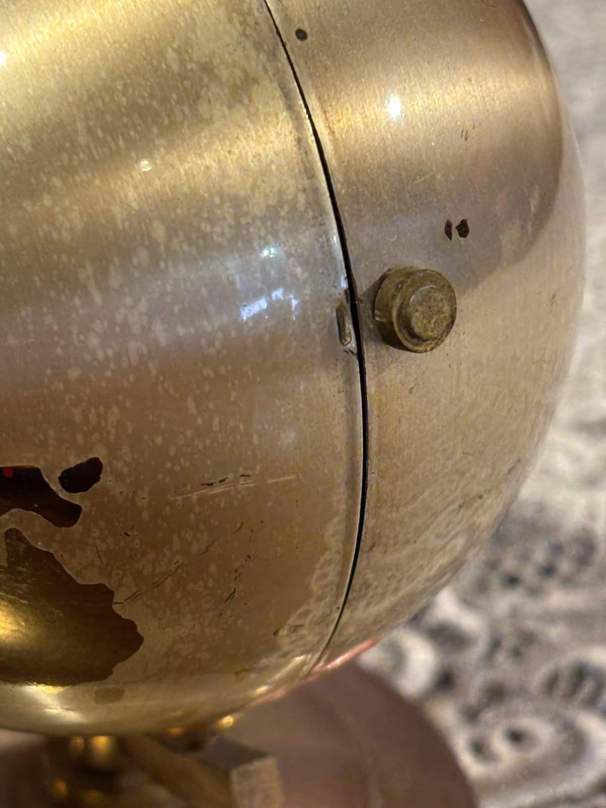 ジャンク] WINDMILL ウインドミル 地球儀型置時計 時計 アンティーク