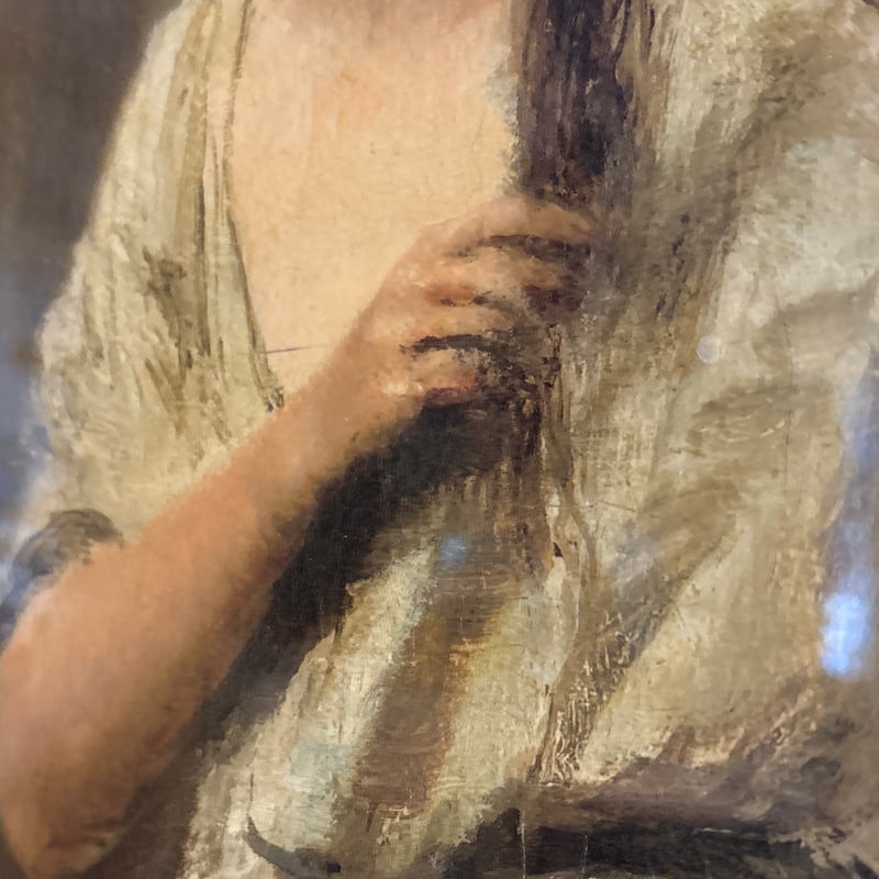 カミーユ・コロー 「身づくろいをする若い娘」 女性肖像画