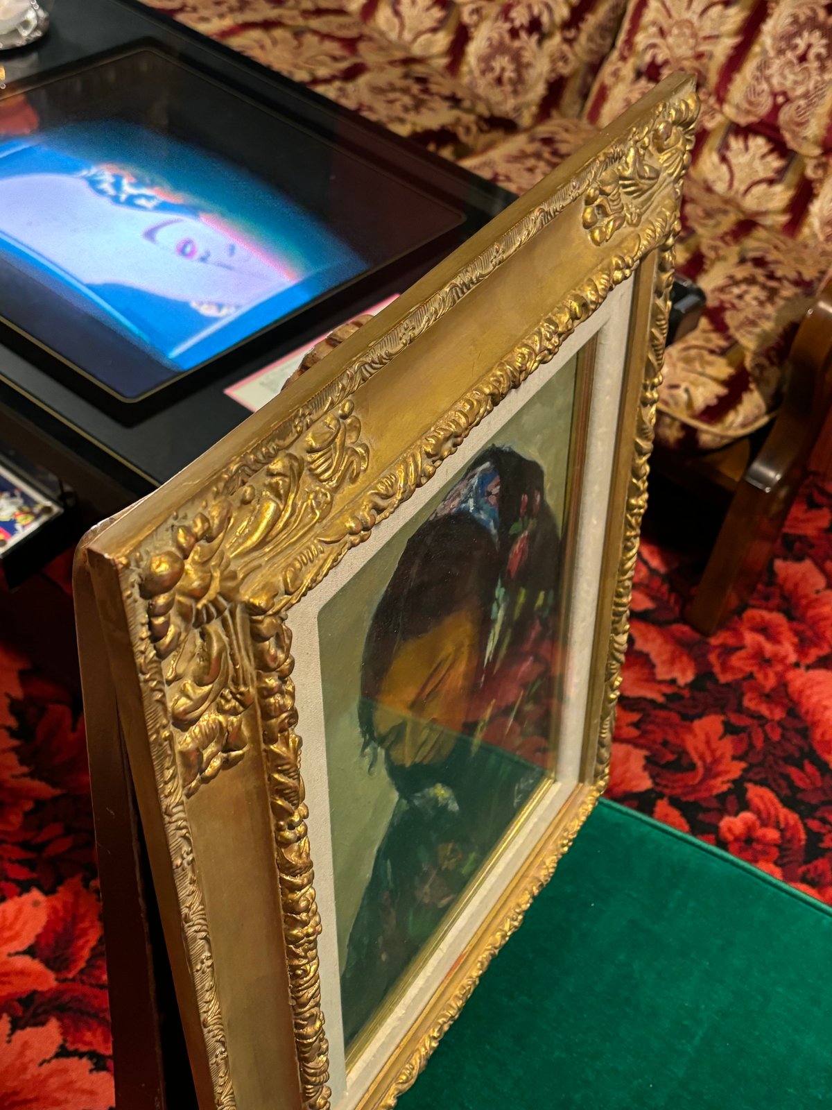 【中古】M▽進徹 パステル画 裸婦 女性 絵画 額縁 (38154) 裸婦画278