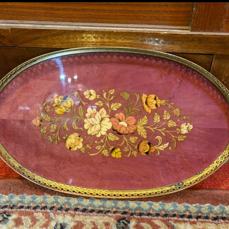 イタリア製 象嵌 トレイ