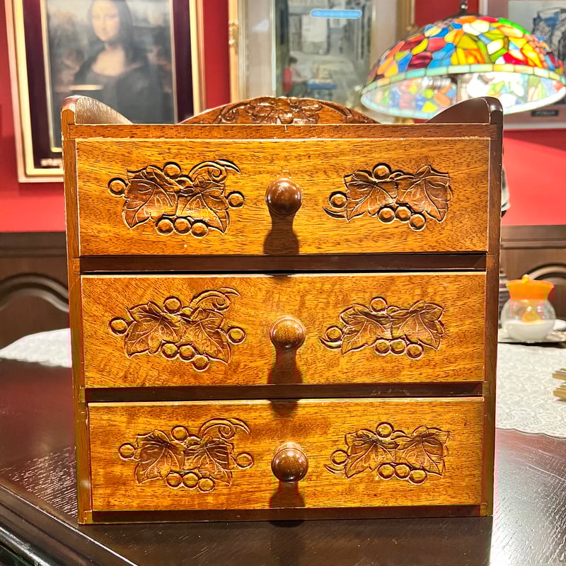 YOSHIKAWA D＆A 木製3段引き出し 花梨 | アンティーク家具と喫茶