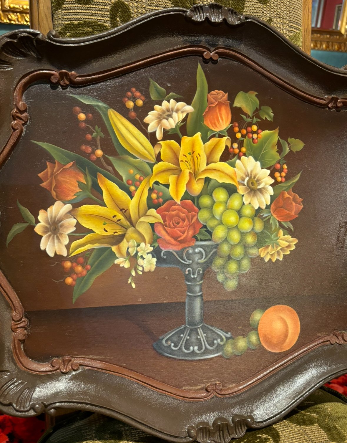 イタリア アンティーク木製トレイ | アンティーク家具と喫茶キャバレー