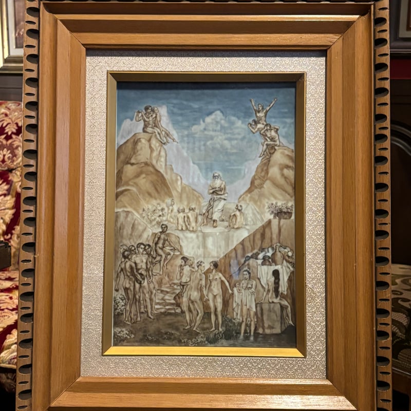 ギリシア絵画 木製額縁 | アンティーク家具と喫茶キャバレーのネット