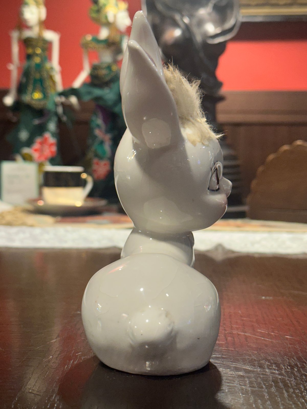 レア♡アンティーク♡うさぎ♡置物ロリータ♡昭和レトロ♡インテリア♡陶器品♡ピンク 昭和レトロ 陶器 うさぎ ペア | アンティーク家具と喫茶