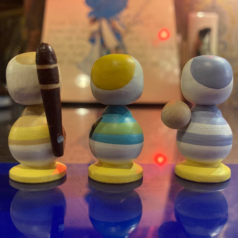 ディズニー ドナルドダック一家 木製こけし 6点セット | アンティーク