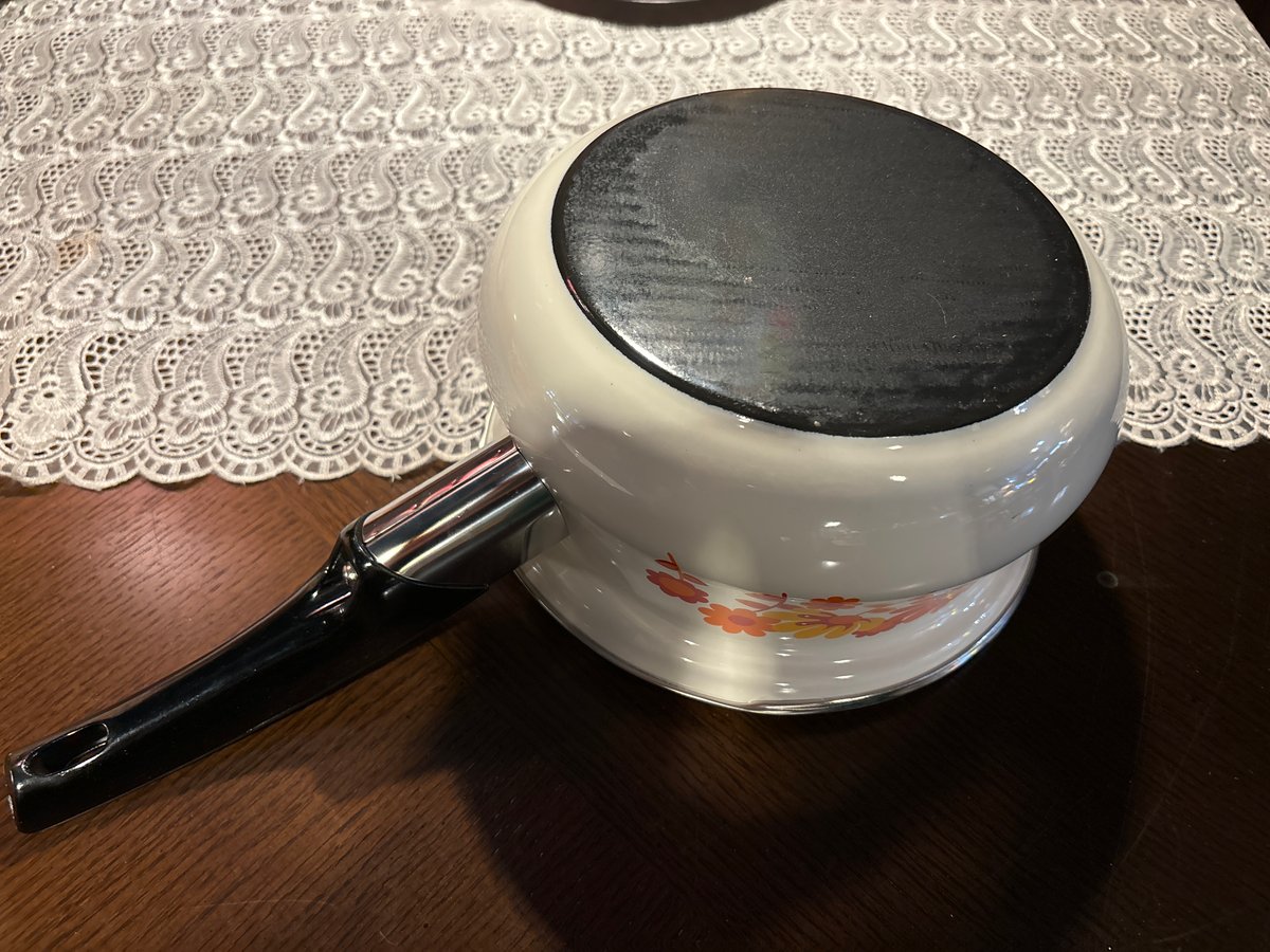 昭和レトロ ミッチホーロー 片手・両手鍋セット | アンティーク家具と