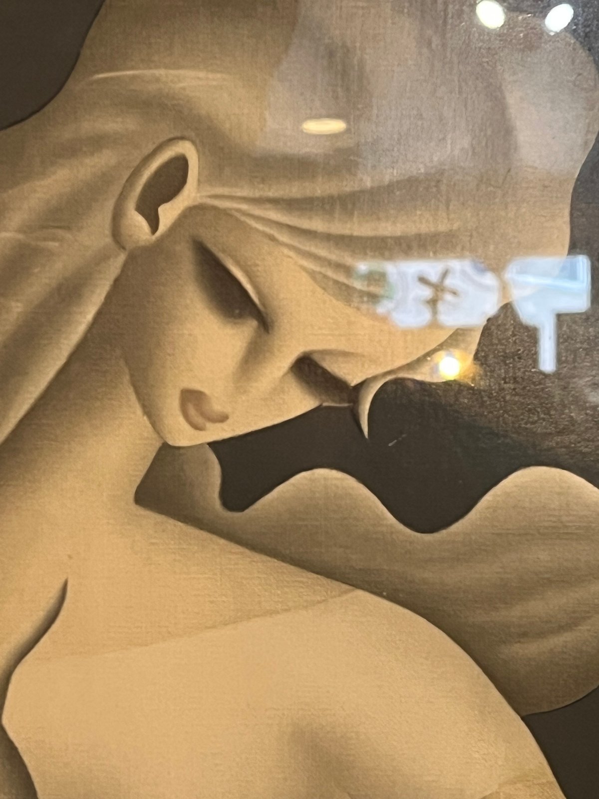 【青児】複製画 東郷青児 婦人像 複製画 | アンティーク家具と喫茶キャバレーの