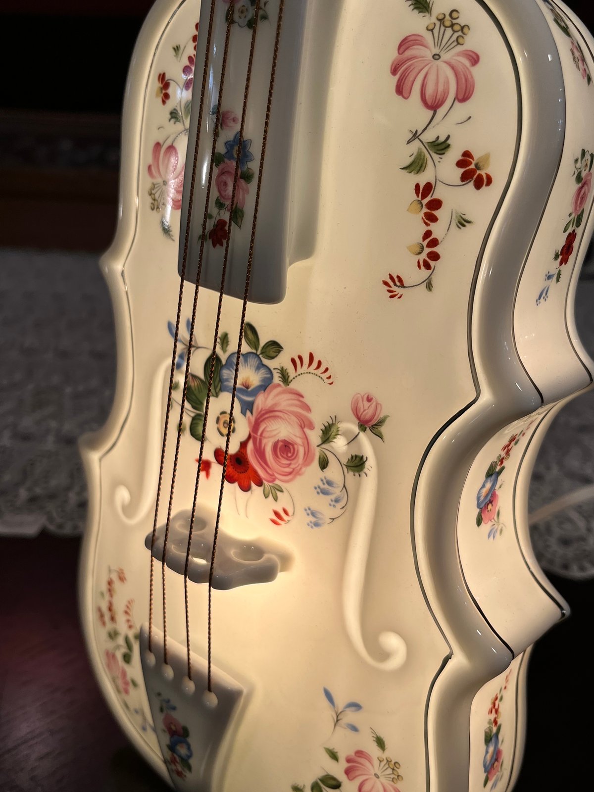 陶器製 demainドマン バイオリン型ライト 箱付き | アンティーク