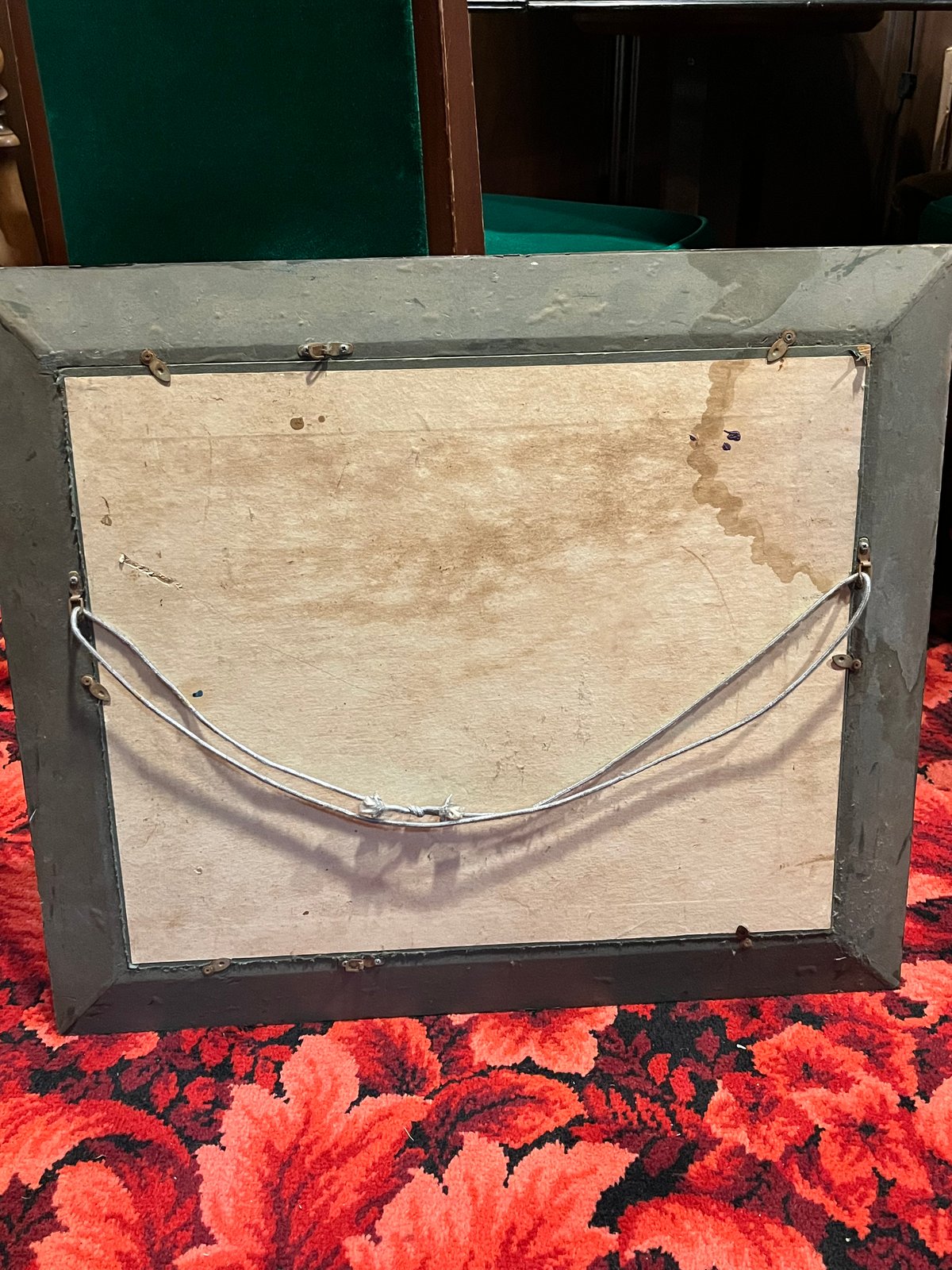 油絵 風景画 花柄の高級額縁 ロココ調額縁 | アンティーク家具と喫茶