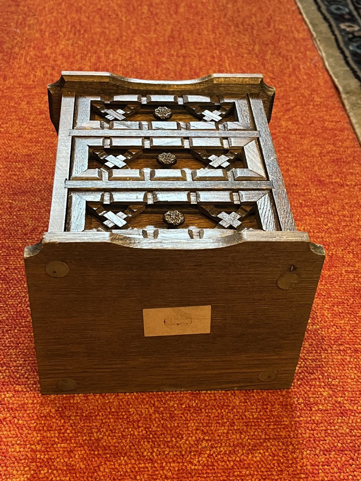 木製　小箪笥　ミニタンス　小物収納　小物入れ　３段引出し　アンティーク 小物収納ボックス 木製 3段引き出しアンティーク 引き出し チェスト