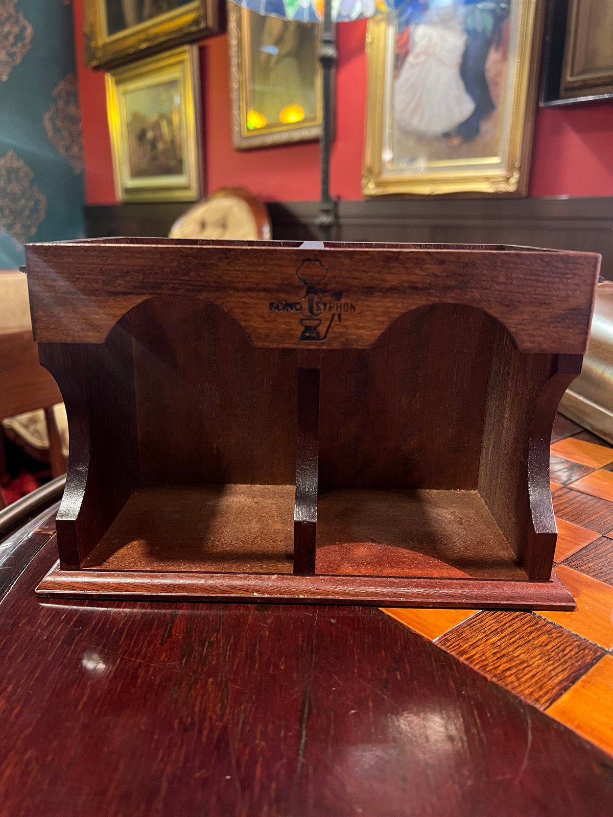 KONO 木製収納付きガラスコーヒーキャニスター | アンティーク家具と