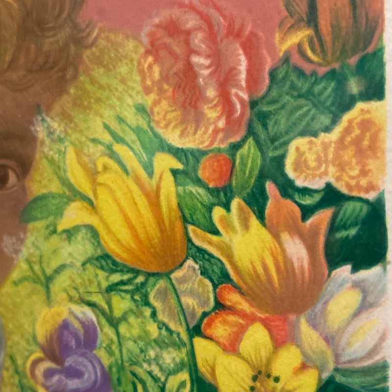 柳井伊都岐 「まなざし」 リトグラフ | アンティーク家具と喫茶