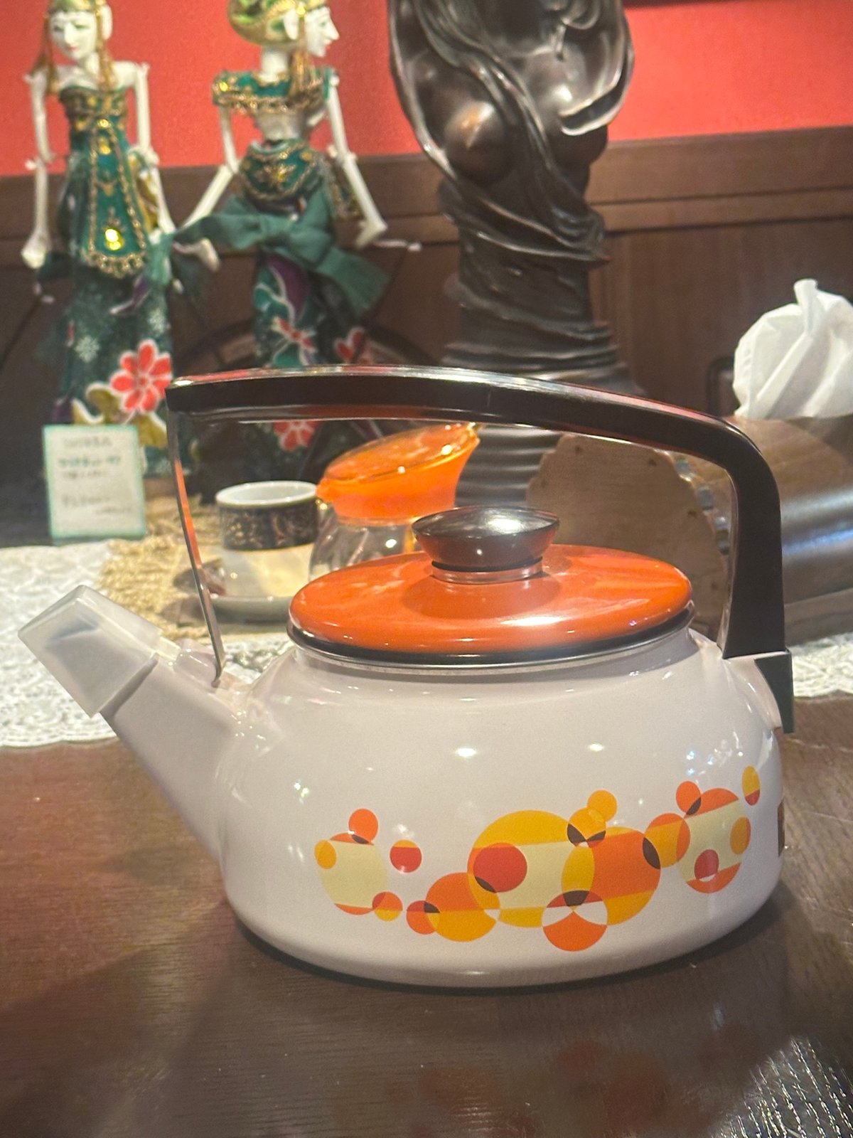 昭和レトロ マルビシ ホーローケトル | アンティーク家具と喫茶