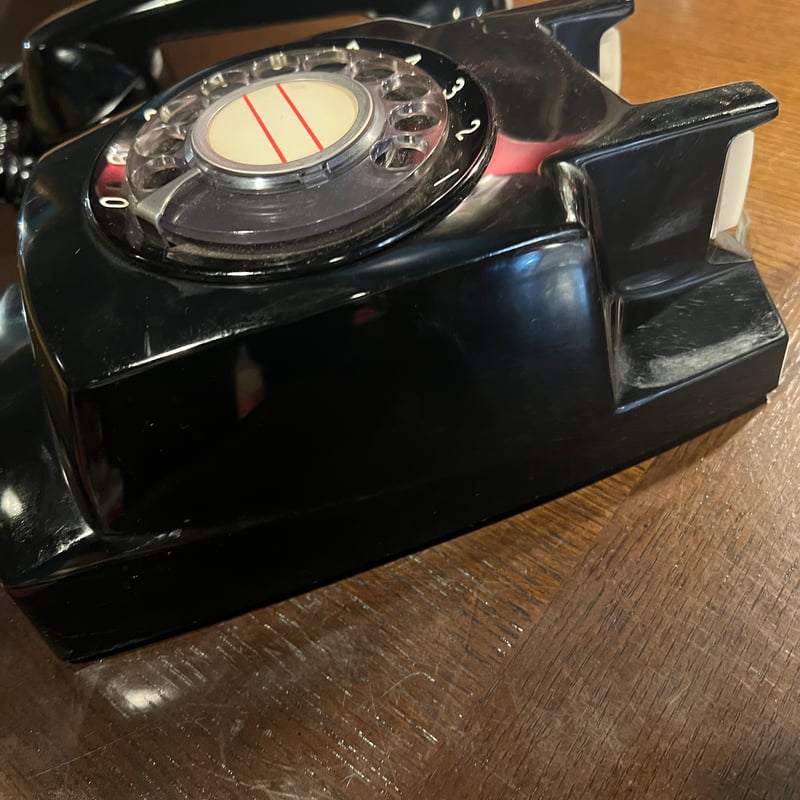 昭和レトロ】壁掛け式ダイヤル黒電話 | アンティーク家具と喫茶