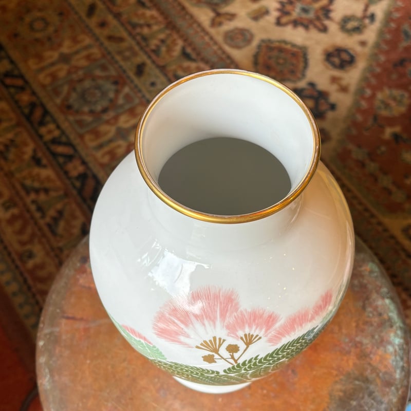 大倉陶園　ネムノキ花瓶　珍品希少 大倉陶園 OKURA ネムノキ 花瓶 | アンティーク家具と喫茶キャバレーの